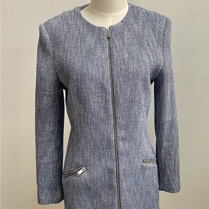 Zara Blue Textured Blazer